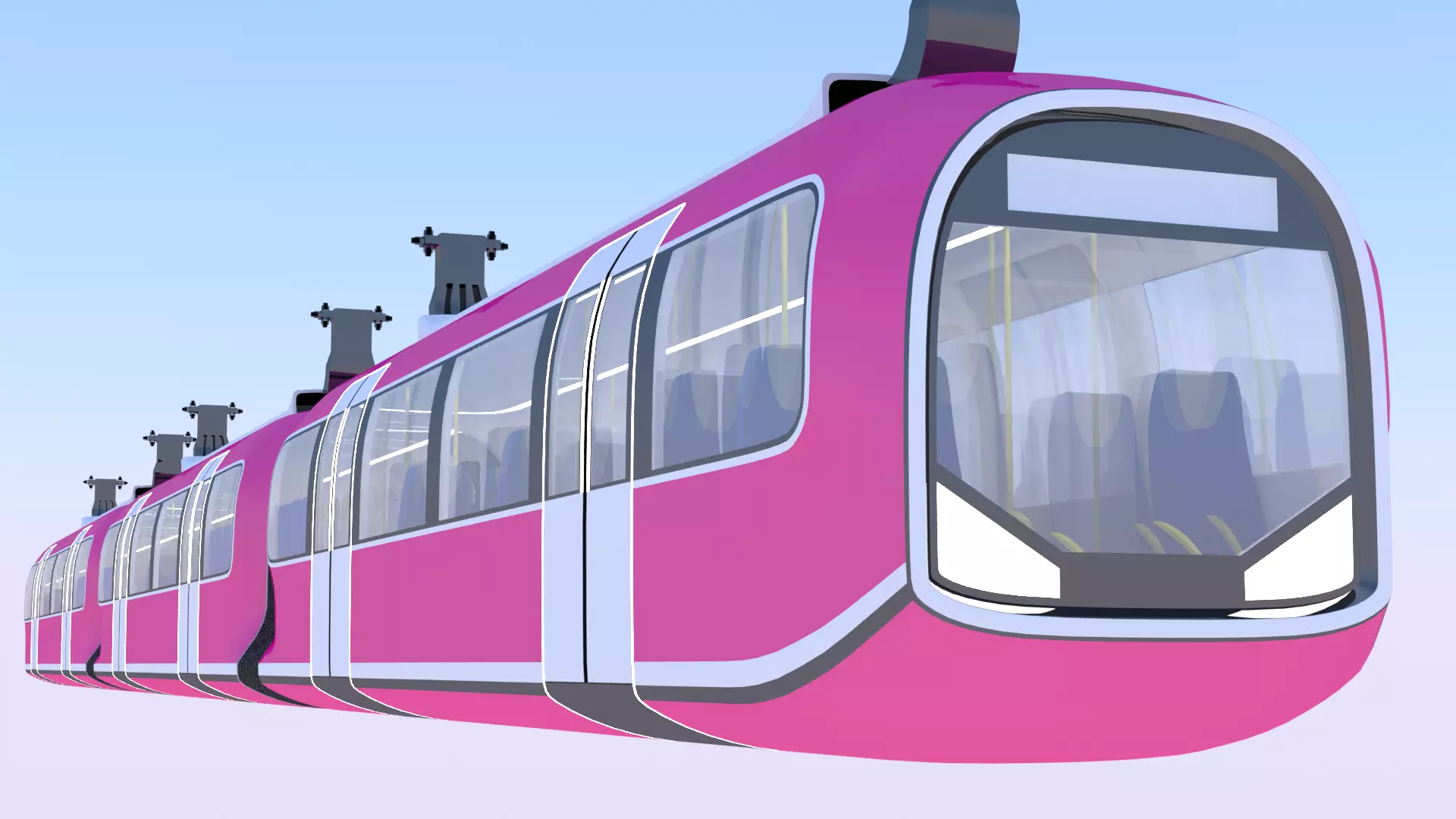 Monorail train II 3D model_1
