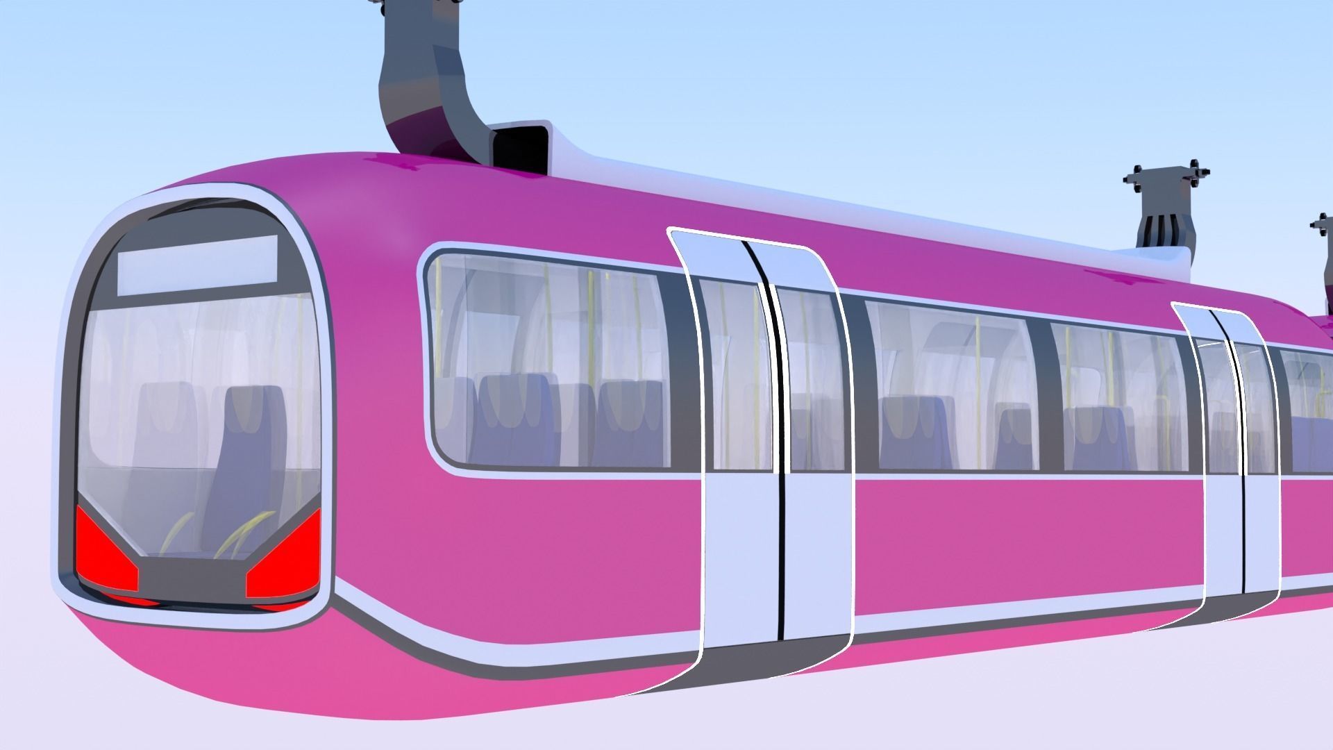 Monorail train II 3D model_11