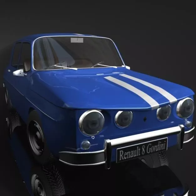 Renault 8 Gordini 3D Low-poly 3D model