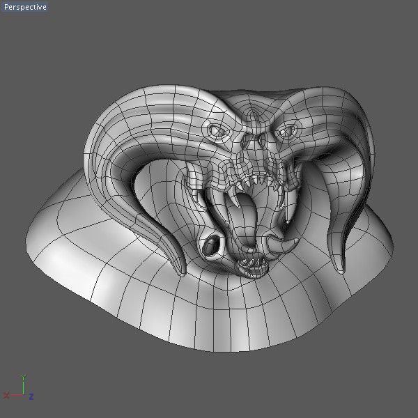Balrog demon head 3D model_2