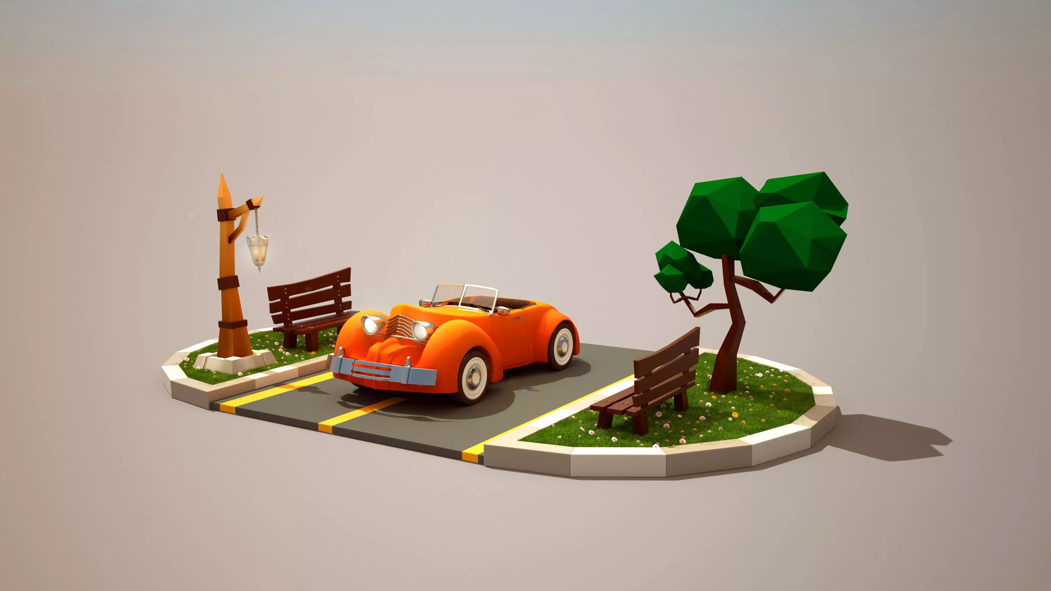 Cartoon Car 3D model