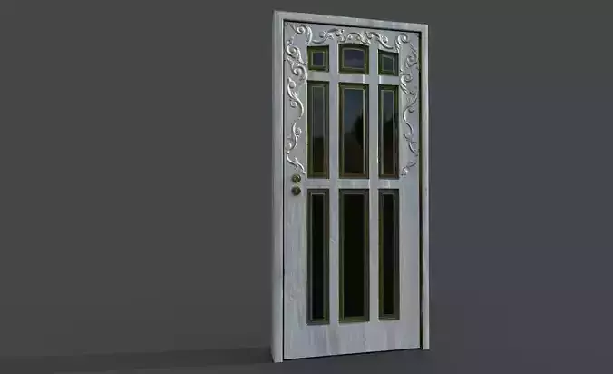 Gold embroidered door