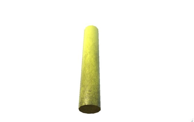 Concrete Barrier Pole Low-poly 3D model 3
