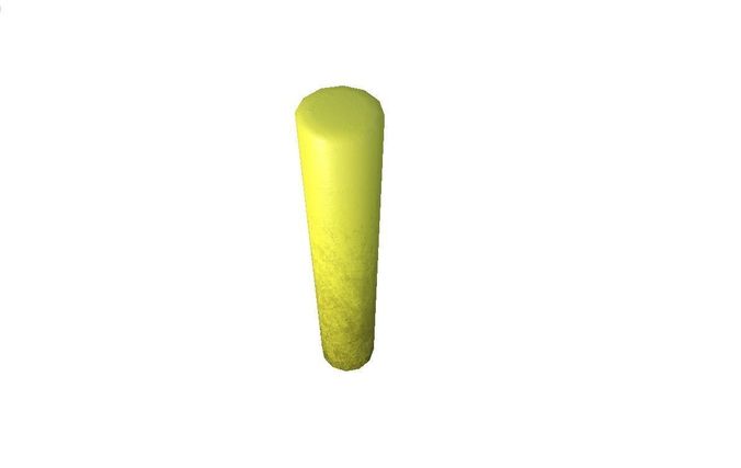 Concrete Barrier Pole Low-poly 3D model 2