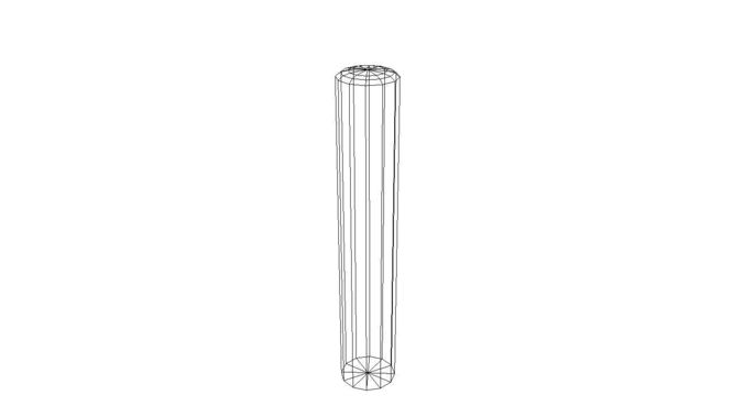 Concrete Barrier Pole Low-poly 3D model 5