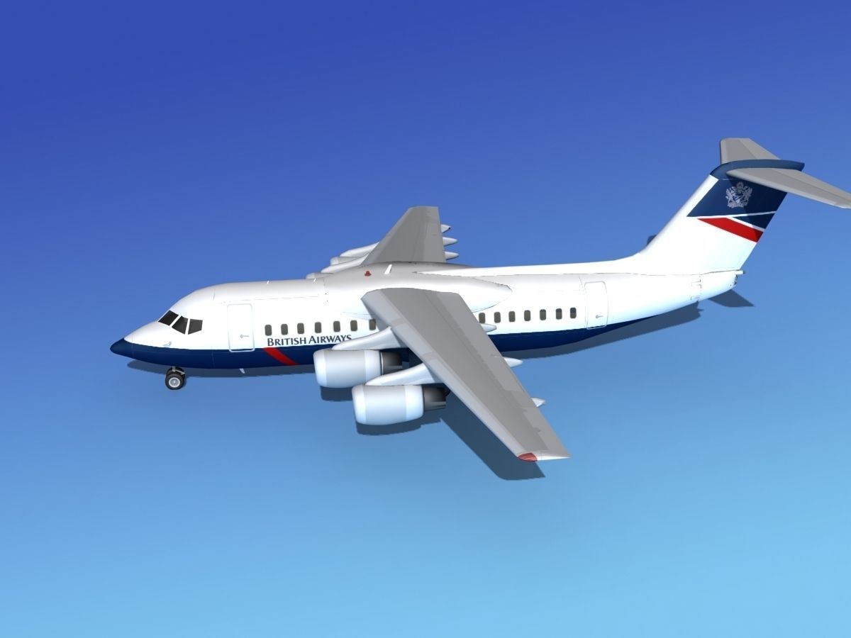 BAe 146-200 British Airways 3D model_10