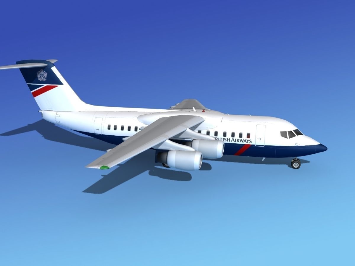 BAe 146-200 British Airways 3D model_4