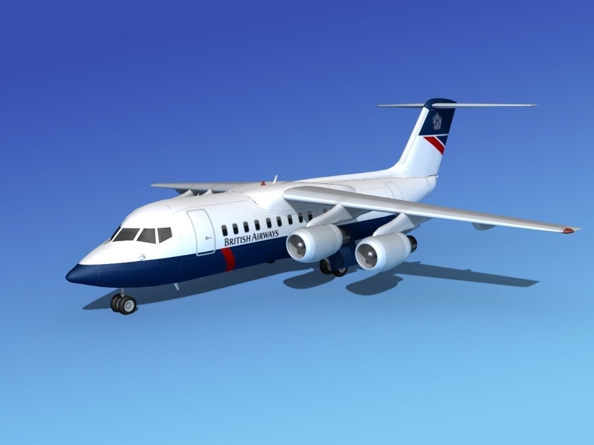 BAe 146-200 British Airways 3D model_1