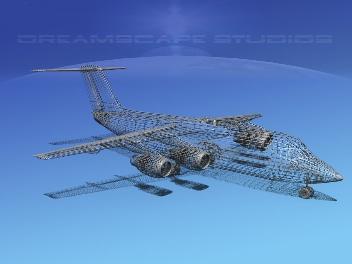 BAe 146-200 British Airways 3D model_11