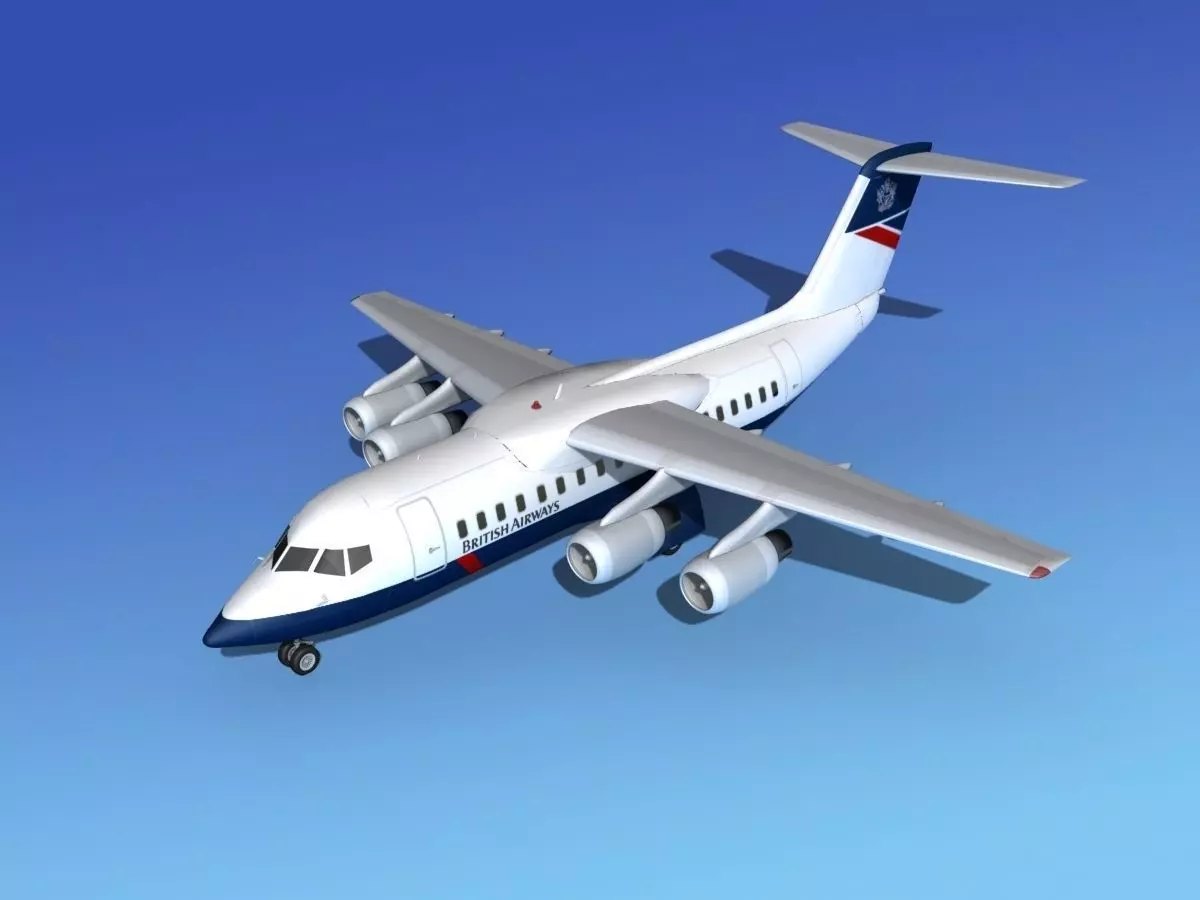 BAe 146-200 British Airways 3D model_0