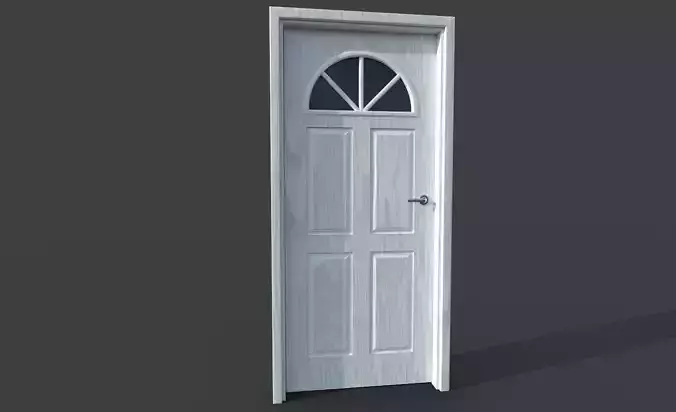 white wooden door