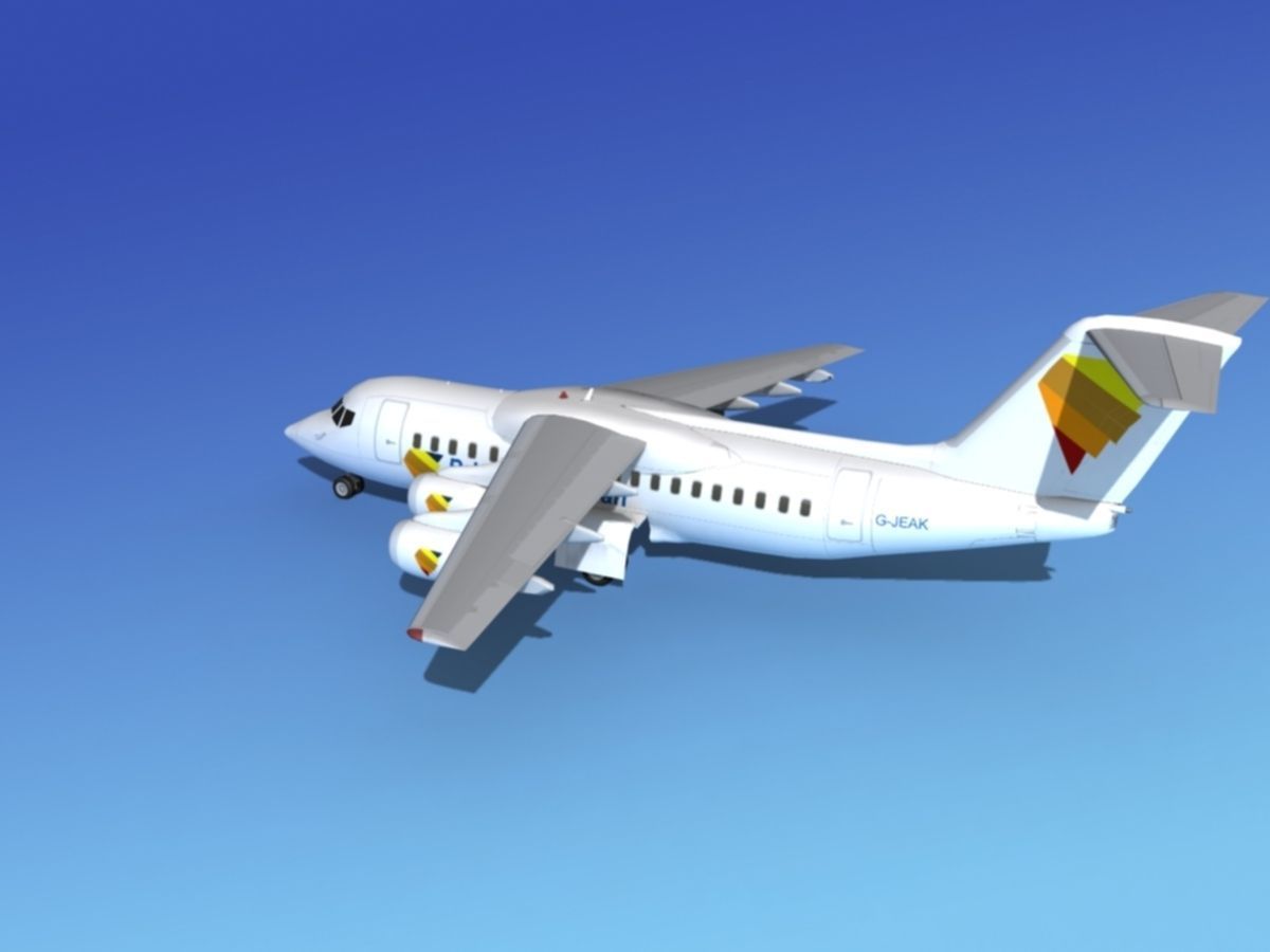 BAe 146-200 British European 3D model_8
