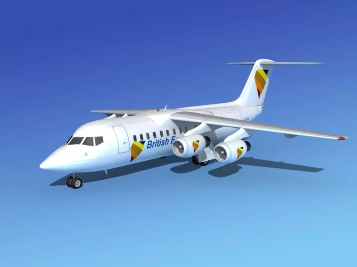 BAe 146-200 British European 3D model_0