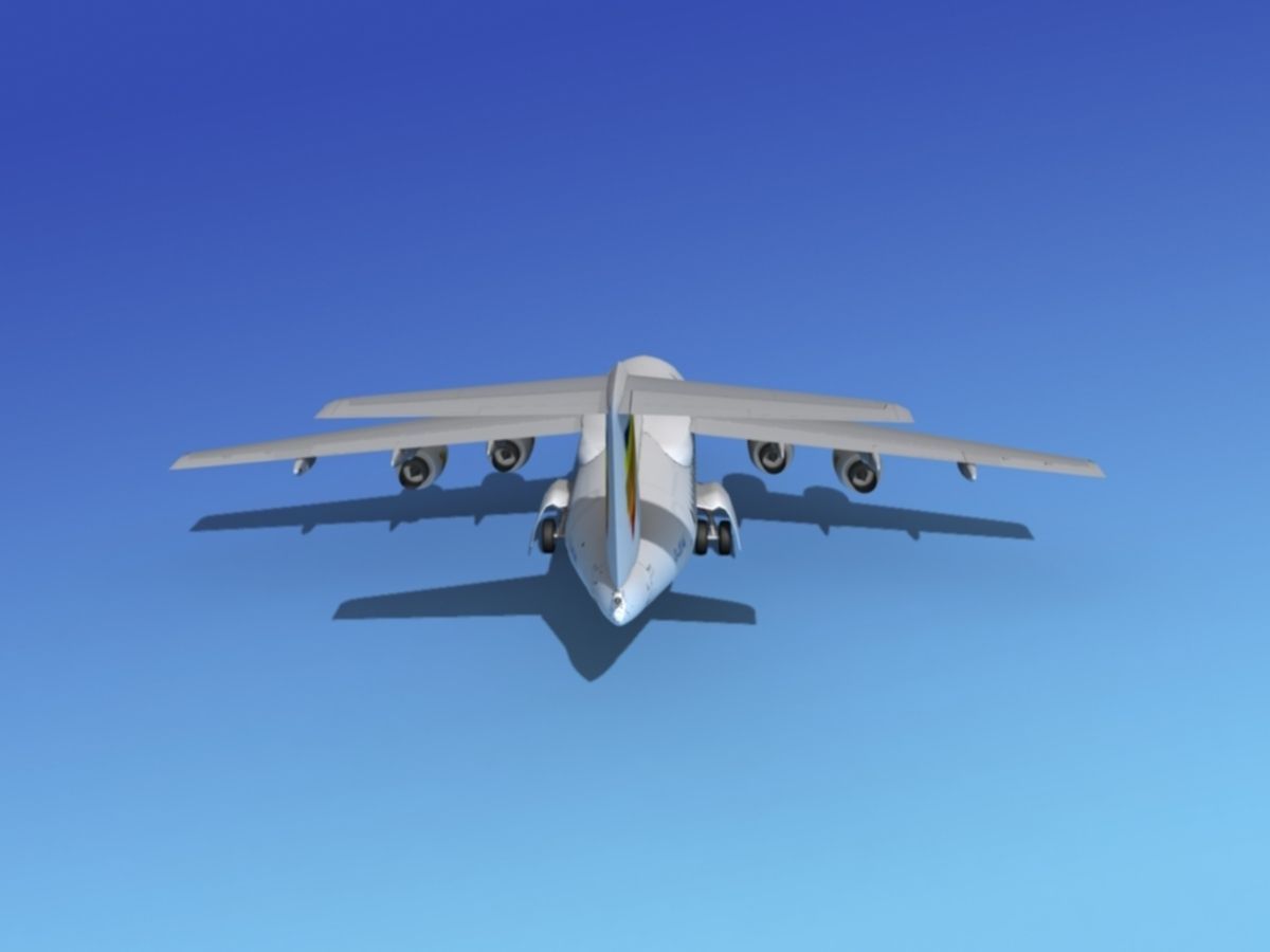 BAe 146-200 British European 3D model_6