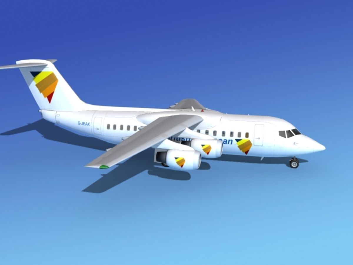 BAe 146-200 British European 3D model_3
