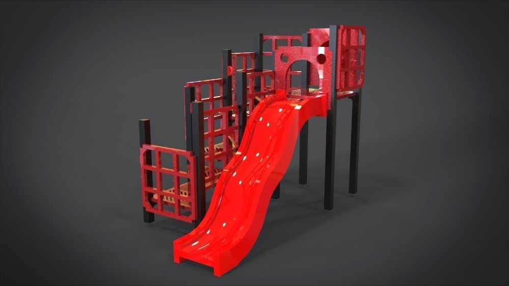 Playground Set 10 Low-poly 3D model