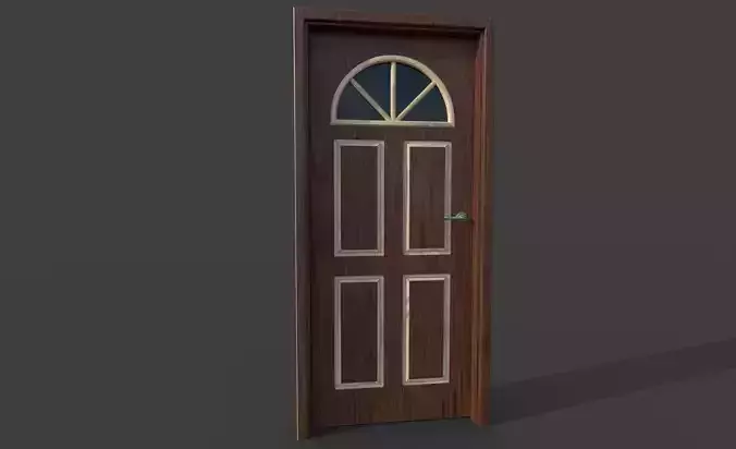 Brown wooden door 