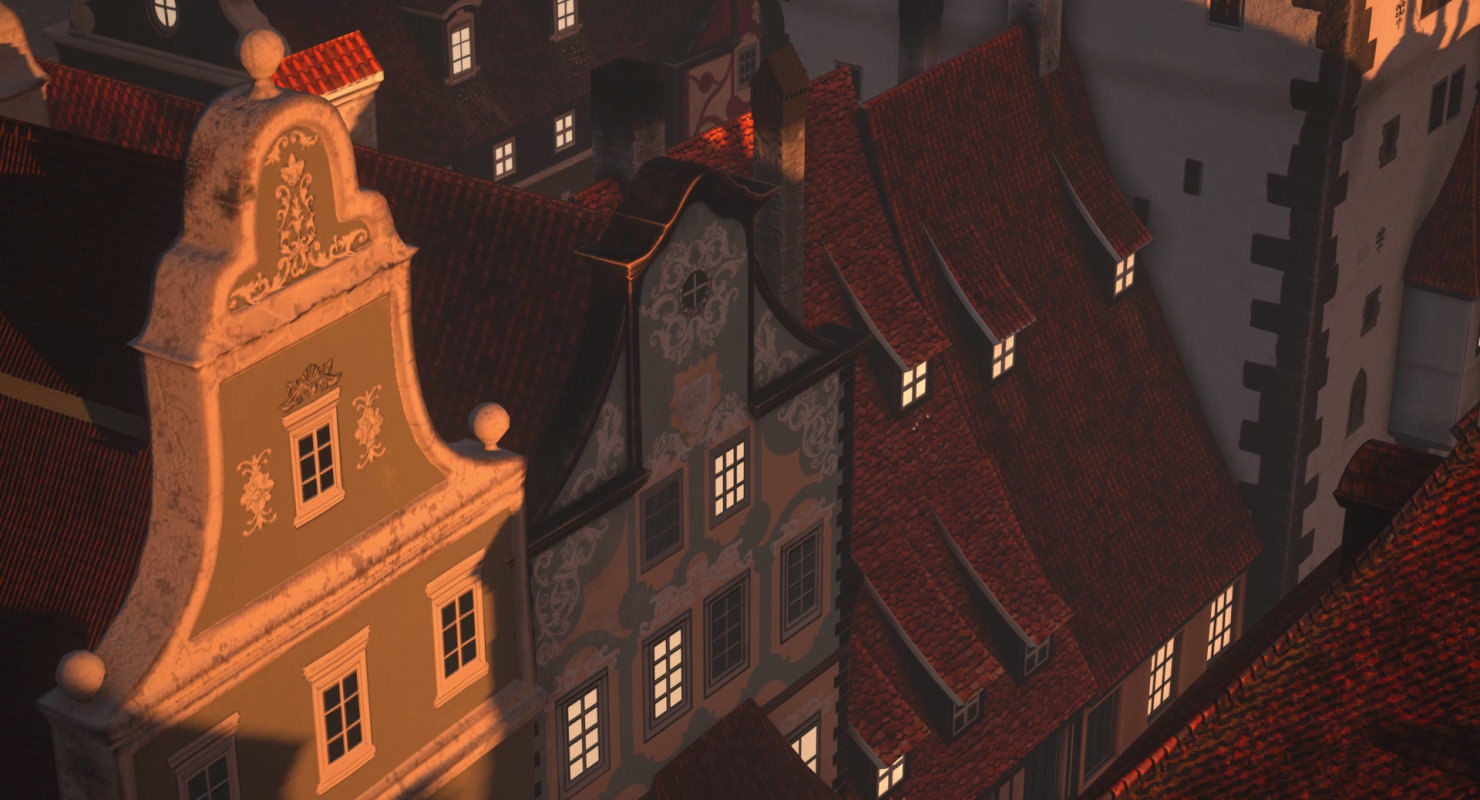 Old European Town Low-poly 3D model_22