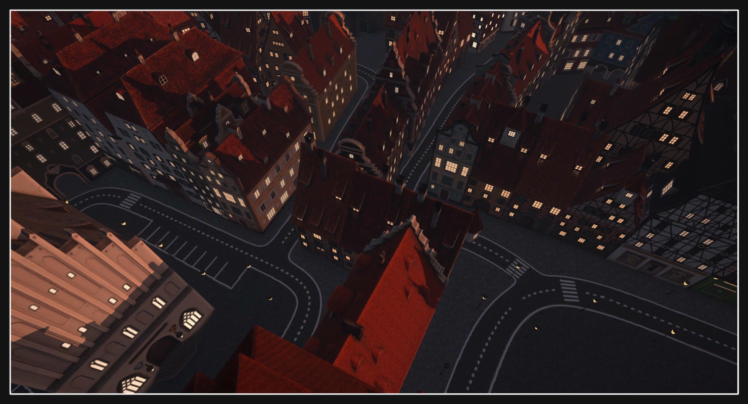 Old European Town Low-poly 3D model_10