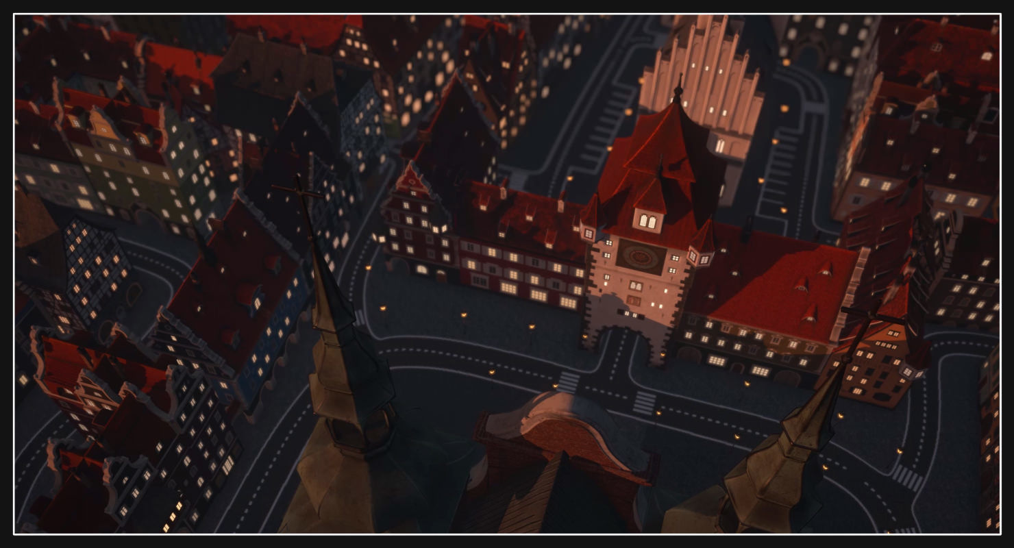 Old European Town Low-poly 3D model_9