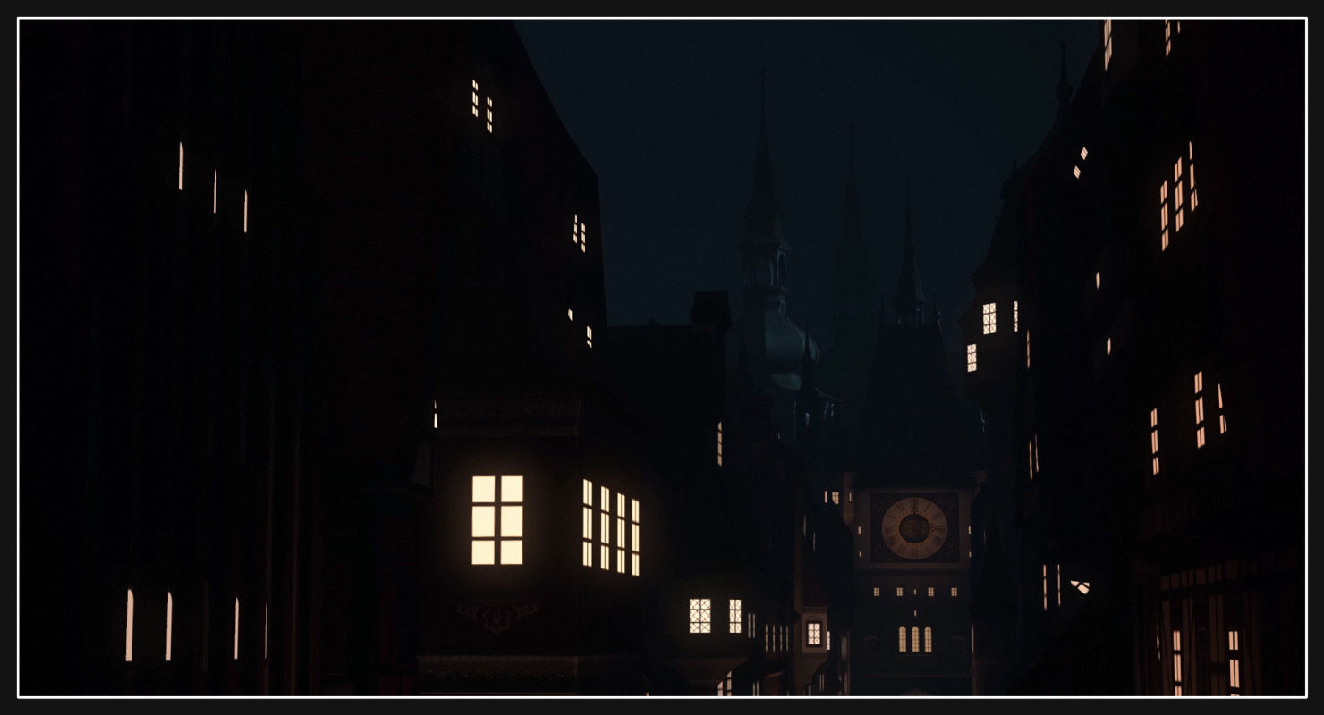 Old European Town Low-poly 3D model_52