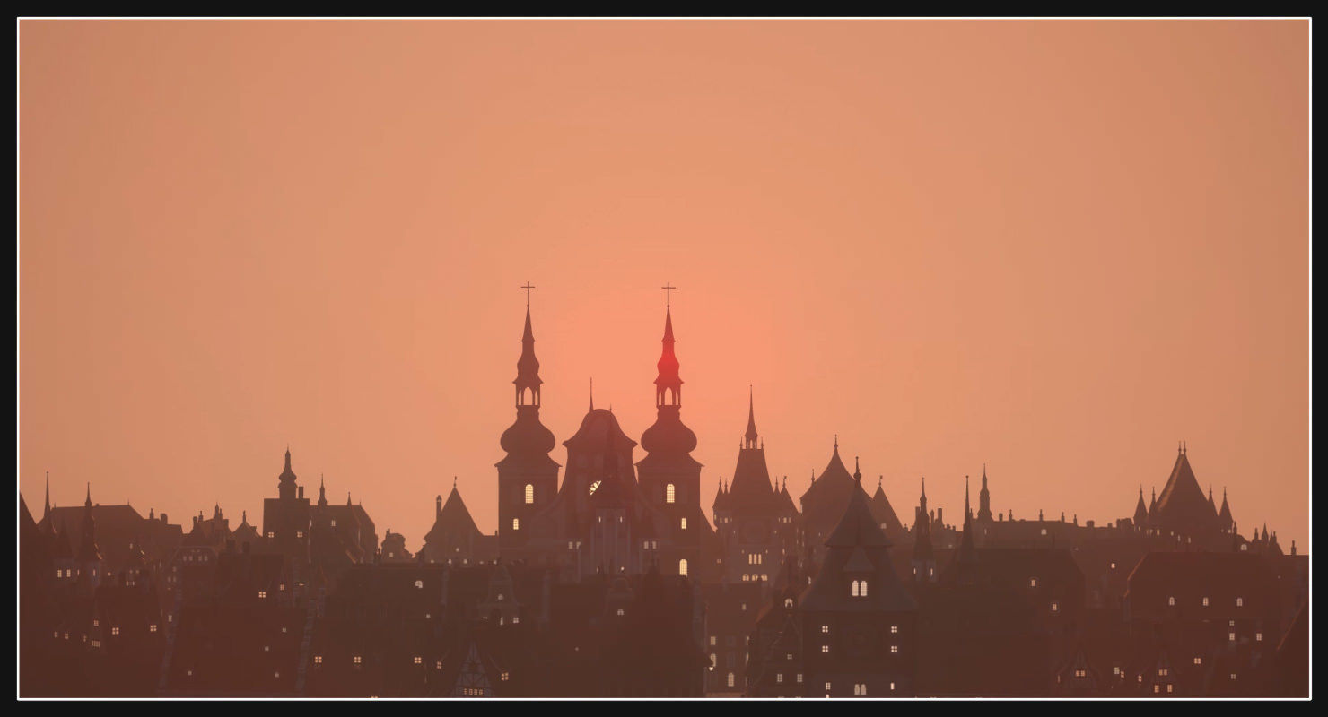 Old European Town Low-poly 3D model_38