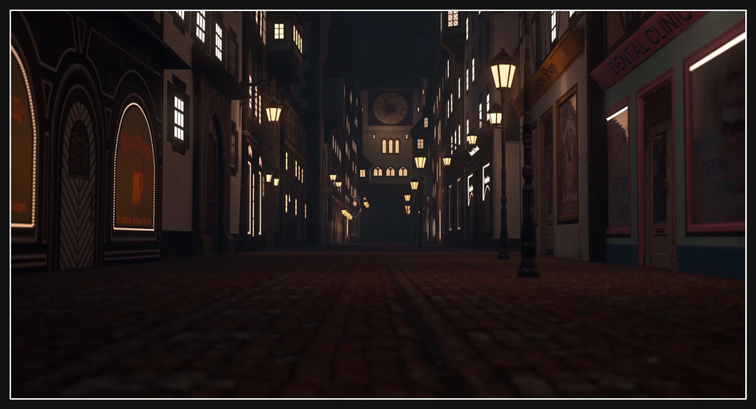 Old European Town Low-poly 3D model_64