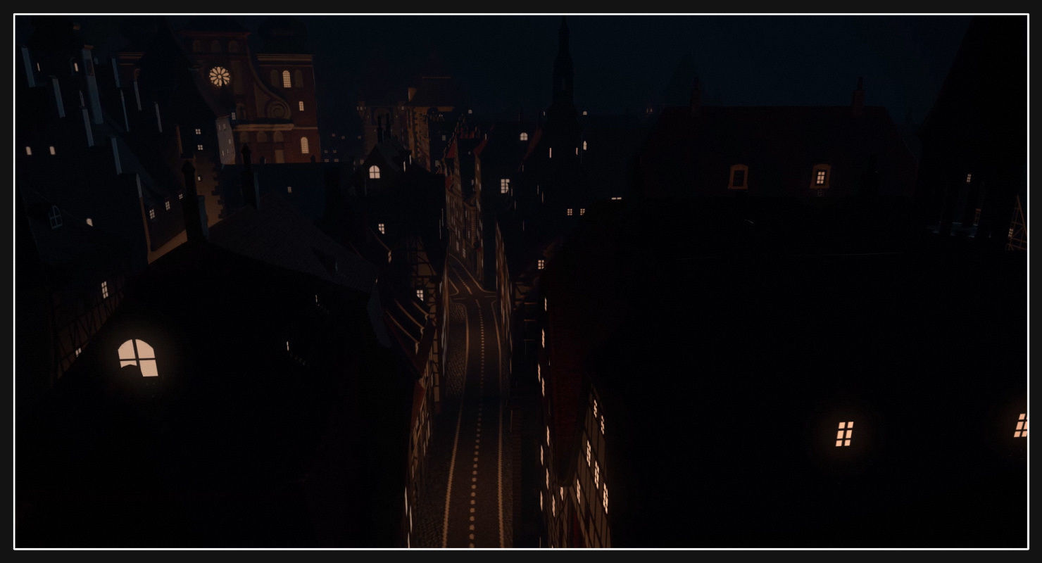 Old European Town Low-poly 3D model_51