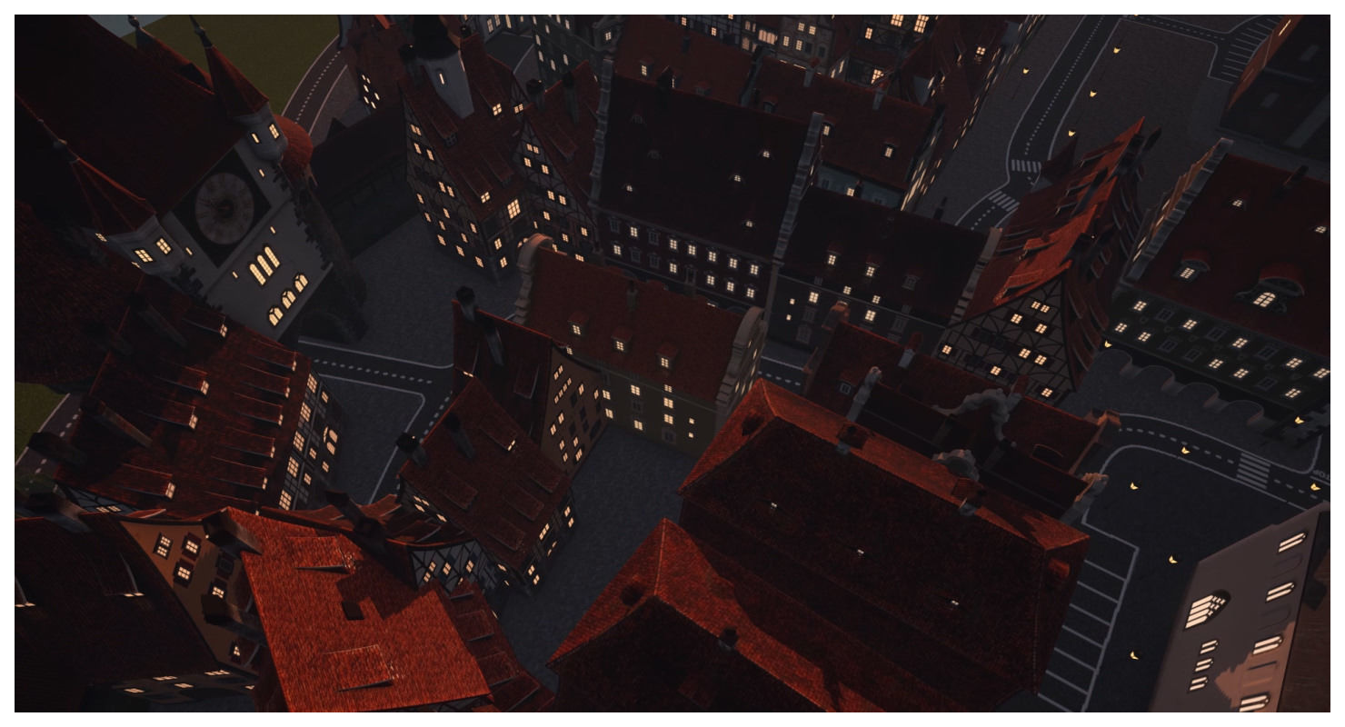 Old European Town Low-poly 3D model_19