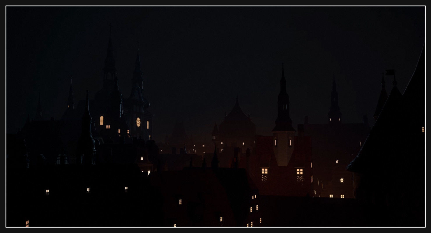 Old European Town Low-poly 3D model_60