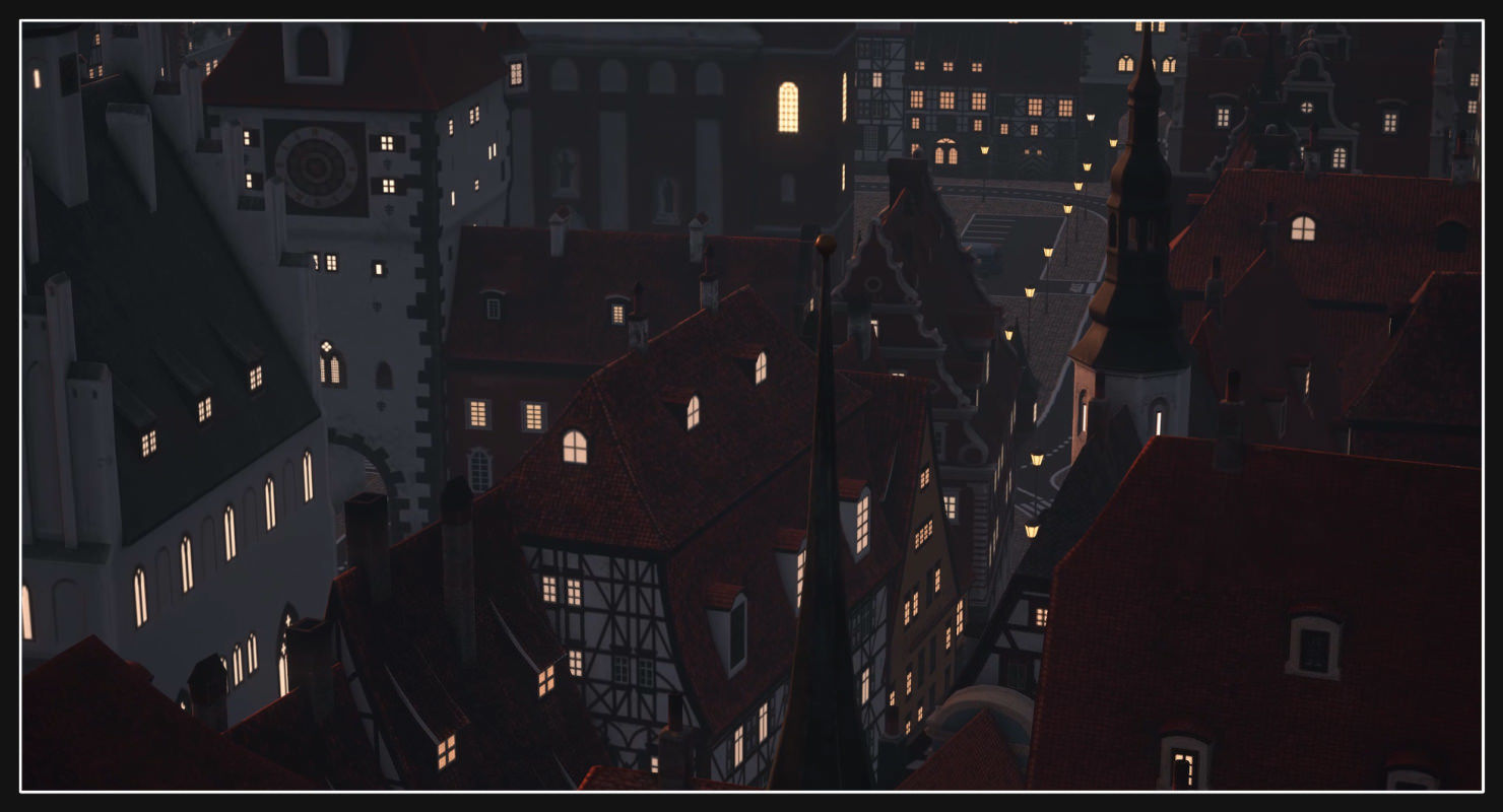 Old European Town Low-poly 3D model_40