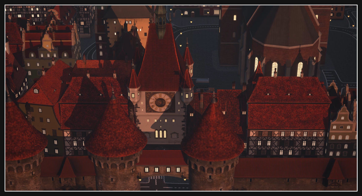 Old European Town Low-poly 3D model_12