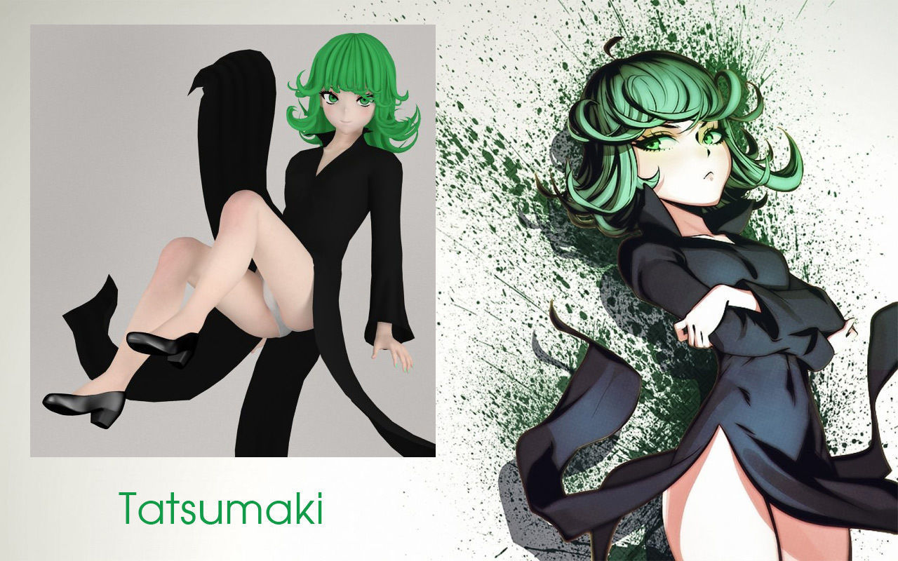 Anime girls collection 3D model_58