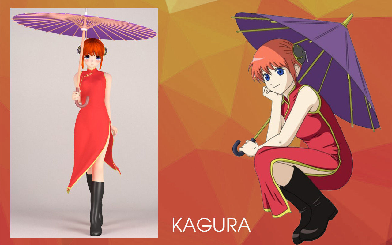 Anime girls collection 3D model_49