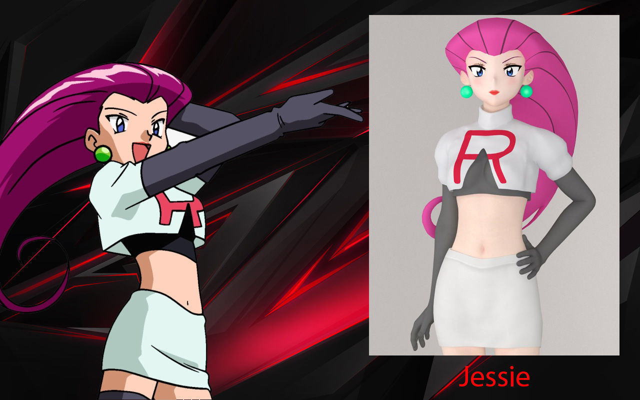 Anime girls collection 3D model_15