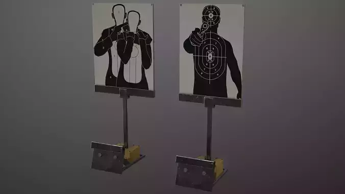 Falling Target Low-poly 3D model