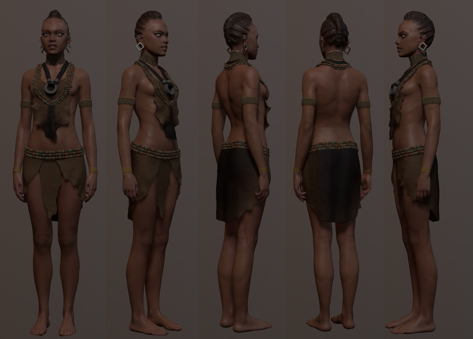 Nubian Woman - Sculpt 3D model_3