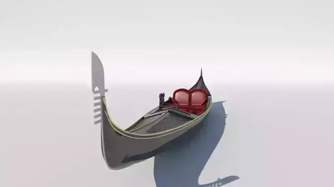 Venetian gondola 3D model 3D model