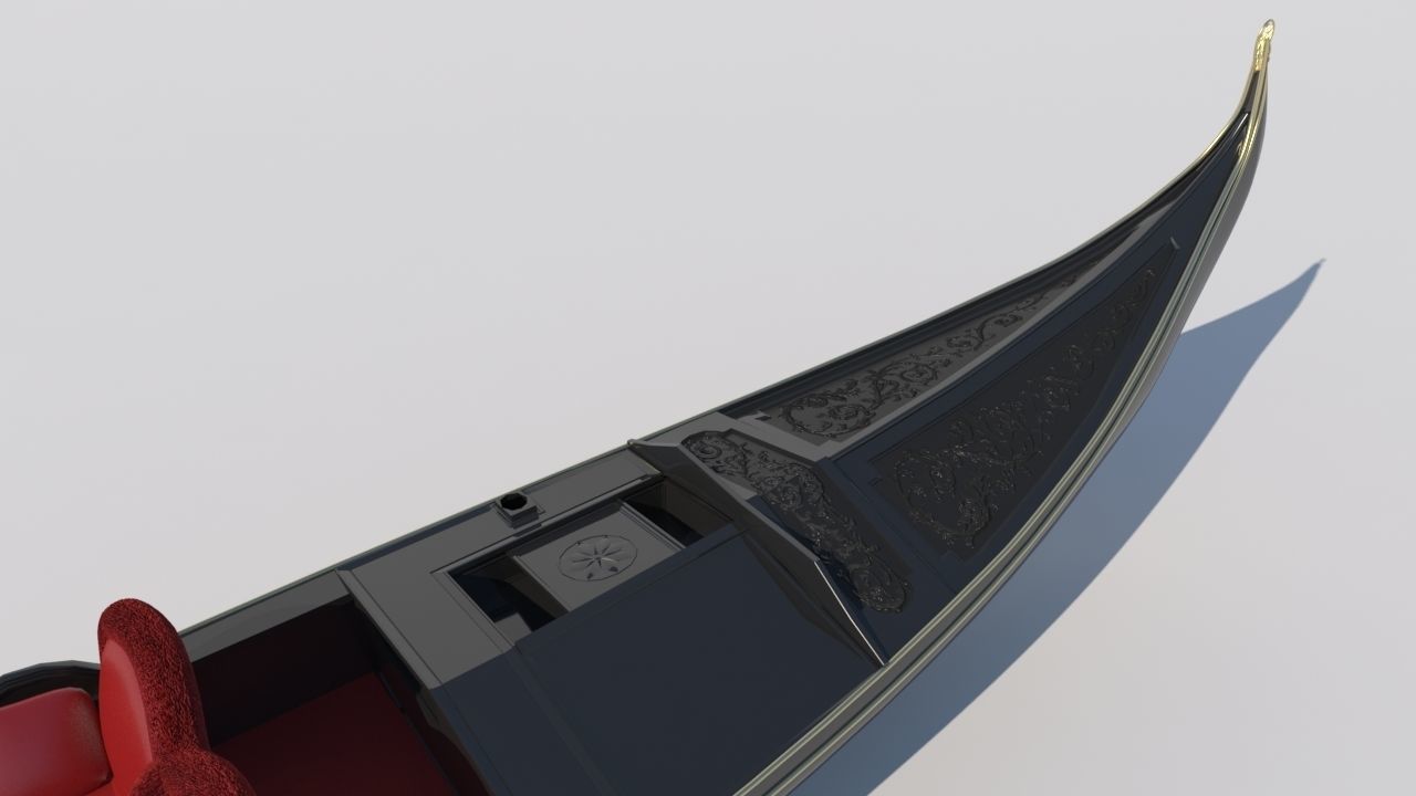 Venetian gondola 3D model 3D model_5