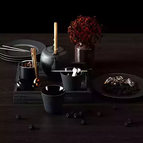 Black Teapot Set from Royal Copenhagen