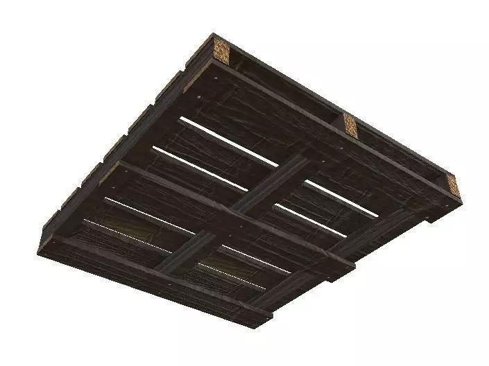 Wooden Pallet Low-poly 3D model