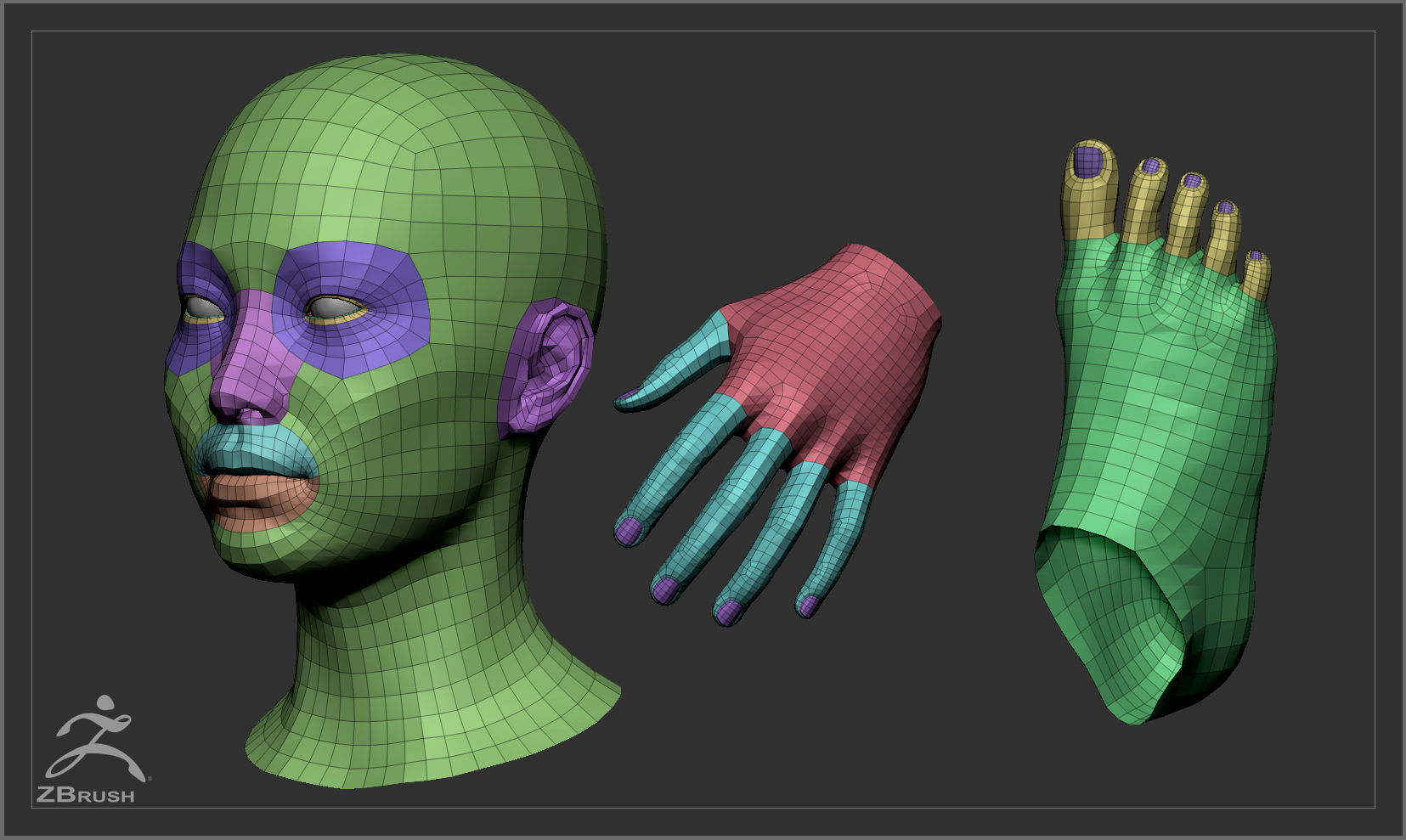 Average Asian Female Body Low-poly 3D model_49