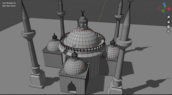 Mosque Low-poly 3D model