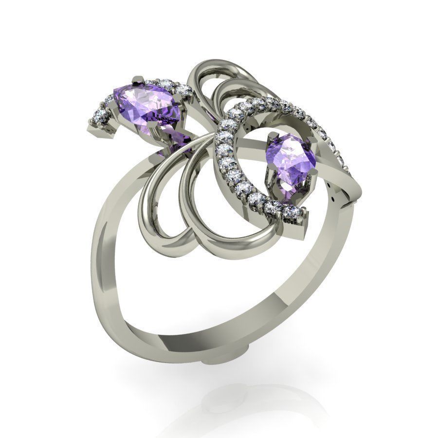 fashion ring 3D print model_3