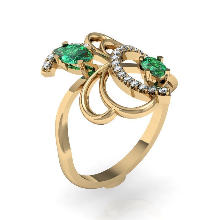 fashion ring 3D print model_2
