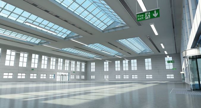 Warehouse Building Interior And Exterior 3D model