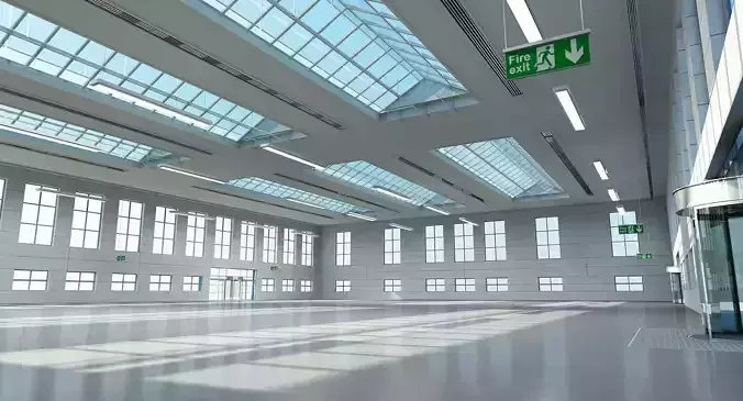 Warehouse Building Interior And Exterior 3D model