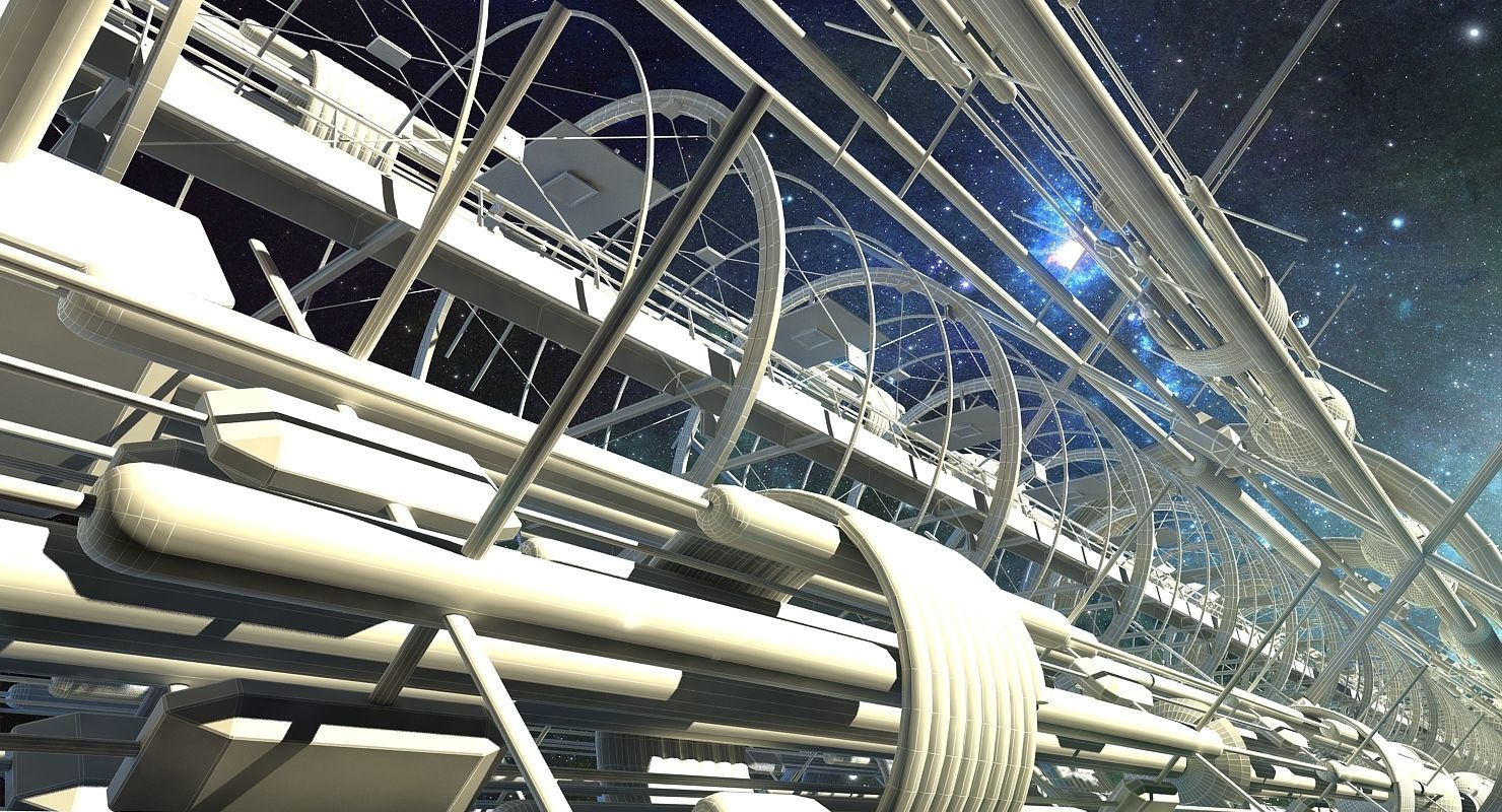 Sci fi Tunnel 3D model_8