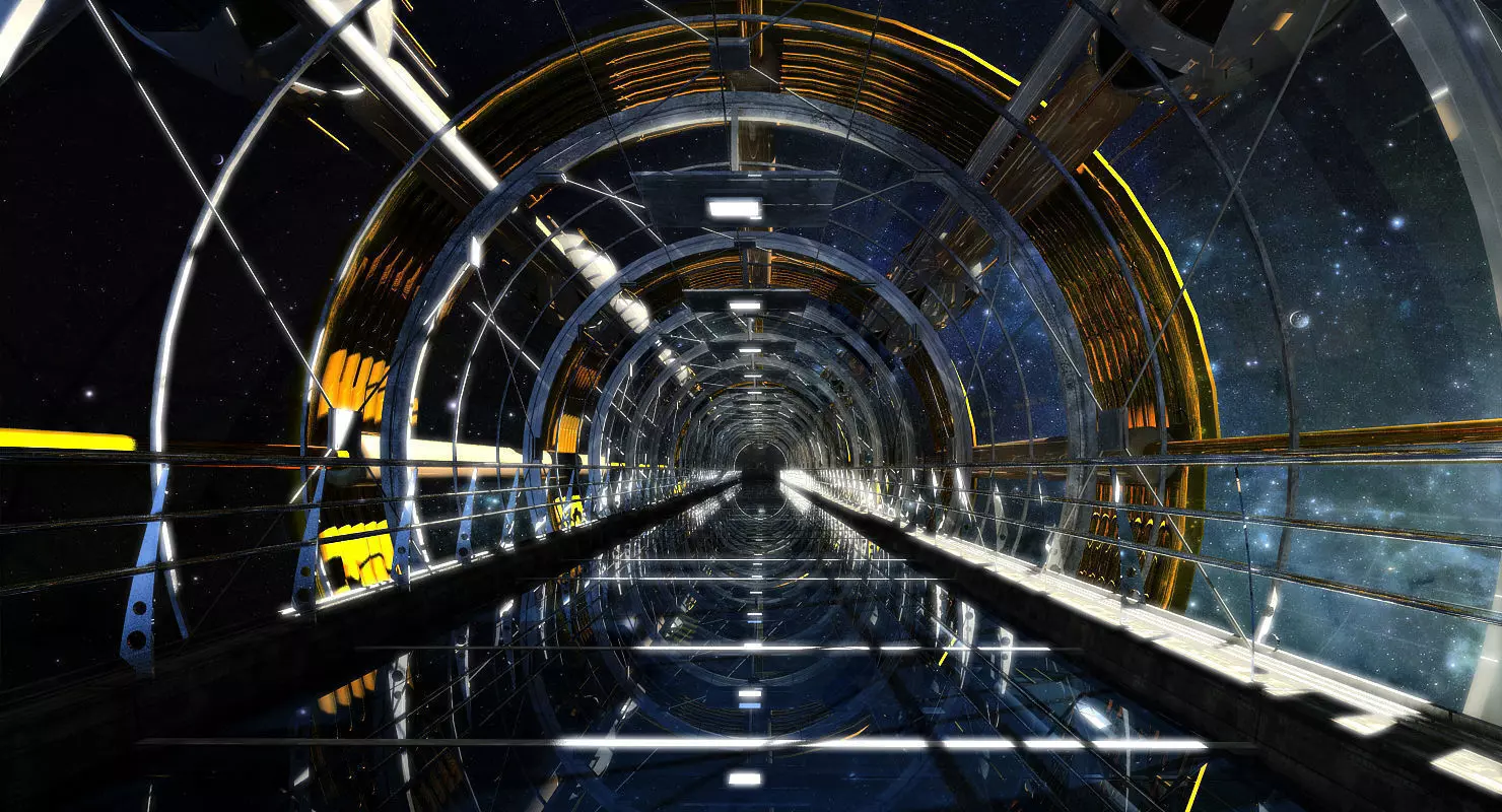 Sci fi Tunnel 3D model_0