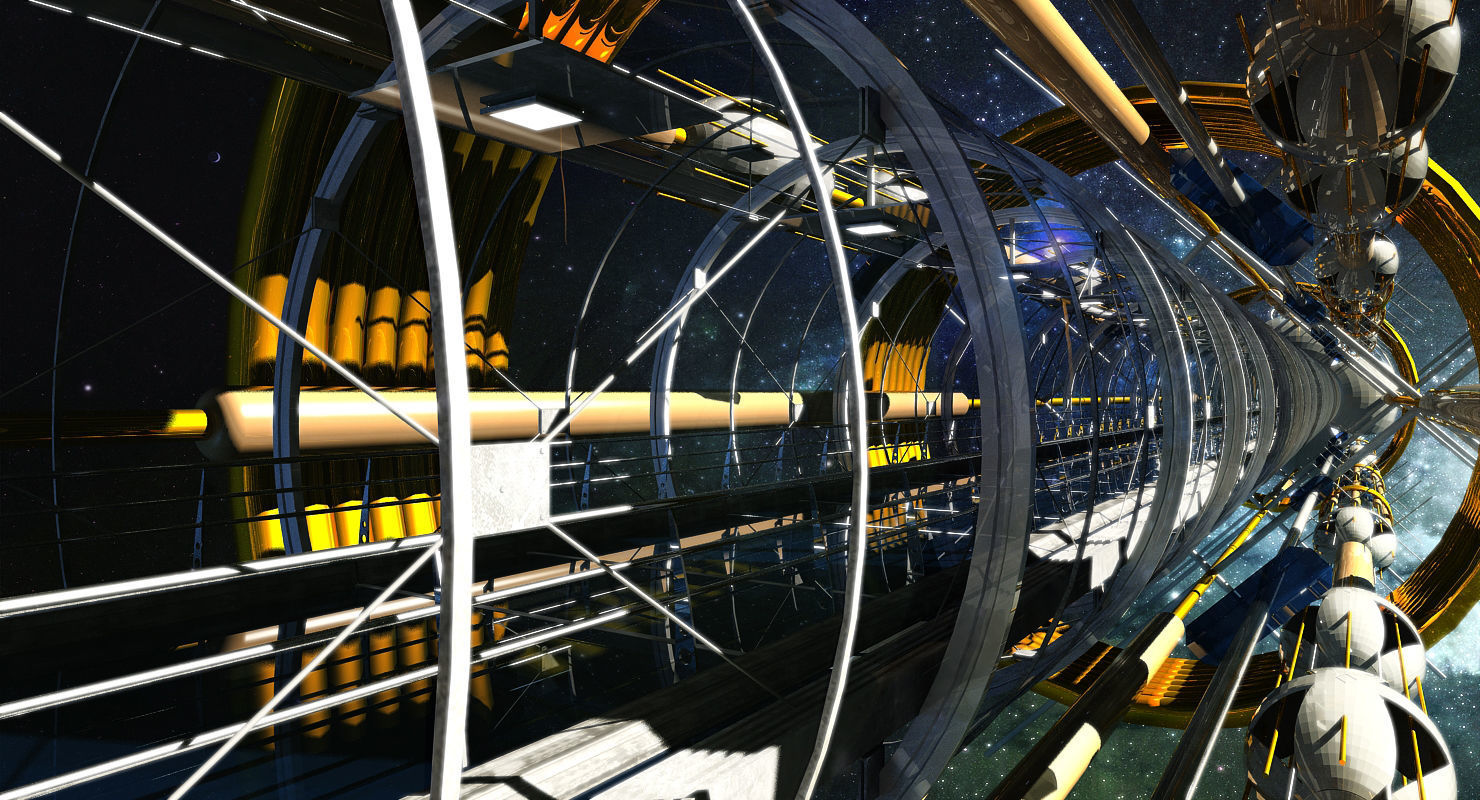 Sci fi Tunnel 3D model_4